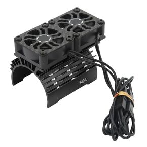 RC Motor Deathink Cover ، RC Motor Fan Cooling التبريد 8.4V 36MM 263 مم كابل تمديد الكابل المزدوج للاستبدال (أسود)