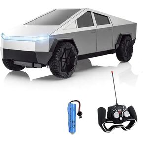 RC Tesla Cybertruck Remote-Control Toy Vehicle, Cybertruck Toy with Remote Control Dual Motor Dual Battery Truck RC Car 2.4 Ghz Agile and Convenient Control 1/24 Model Truck.