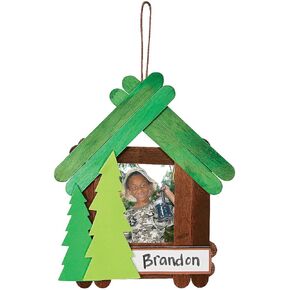 Fun Express Express Wood Craft Stick Camp Frame Kit - Crafts for Kids and Fun Home Tists - Facalit Bible School Supplies/Decor
