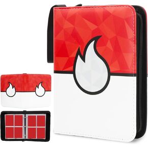 Card Binder Gem Card Holder Album Trading Cards Holder Zipper Polygonal Abstract Binder for Collection (Blue, 400 Pocket)