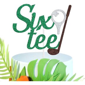 Golf Thir-tee Cake Topper,Golf 30th Birthday Decoration, Funny Golf Theme 30 Thirty Sign for Golfer Fans,30th Birthday Party Decorations Supplies