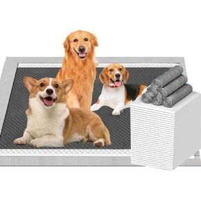 Charcoal Puppy Pads Extra Large 28“x36", 50 Count Activated Carbon Pee Pads, X-Large Potty Pads for Dogs, Disposable Urine Bed Pads for Doggies, Piddle Training Pads for Indoor, Outdoor Use