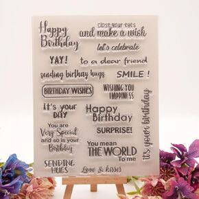 MESYGK Different But Best Friends Friendship Small Blessings Clear Stamps Transparent Silicone Stamp Album Cards Rubber Stamp for Card Making Decoration and DIY Scrapbooking