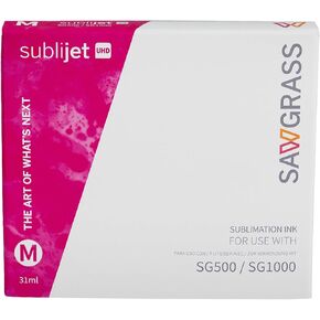 Sawgrass sublijet uhd تسامي خرطوشة الحبر - Magenta - حبر عالي الأداء لطابعات Sawgrass SG500 SG1000 للتسامي - حبر جل طويل الأمد للشفاء الطويل للشفاء للمطبوعات النابضة بالحياة والناشئة