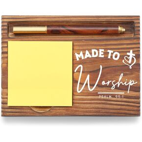 منظم مكتب Yodocamp Christian ، حامل الملاحظة اللزجة ، المزمور 95: 1 تم صنعه للعبادة ، والهدايا الدينية للمسيحيين ، والقساوسة ، وقادة الكنيسة ، والمؤمنين TZP98