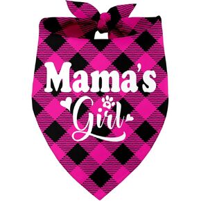 Mama's Girl Dog Bandana ، Dog Mom's Girl Gift Dog Bandana ، accsities pet dickf ، pring dog bandanas gift for dog lover birthday أو Christmas ، for small median اطلب الكلاب الكبيرة (M4)