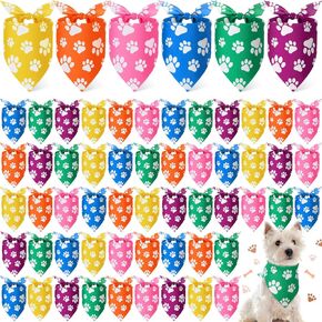 Sanwuta 30 pcs paw print dog bandanas bulk bandanas paw bandanas للكلاب الحيوانات الأليفة مثلث kerchief bib وشاح لجرو جرو صغير متوسط ​​الحيوانات الأليفة الكبيرة