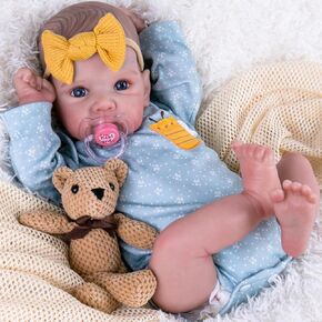 Aori Lifelike Reborn Baby Dolls Real Life Realistic Baby Dolls 20 '' Newborn Baby Girl with Pink Doll Accessories for Girls 3+