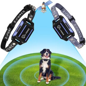 E-fence 2 Pack GPS Wireless Dog Collar System ، سياج كهربائي للكلاب ، نظام احتواء الحيوانات الأليفة القابلة لإعادة الشحن. outdoor استخدم فقط