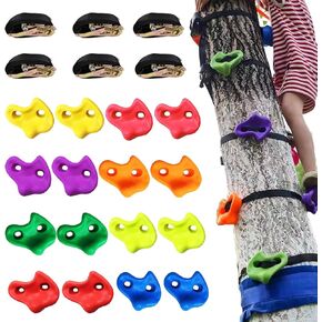 Kinspory 16pc تسلق شجرة تسلق و 6pc الأشجار ratchet straps مجموعة متسلق ، خنزير كبير تسلق أنف الصخ