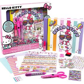 Hello Kitty All-in-One DIY , Design Your Own Scrapbook with Over 250 Essentials, Great Hello Kitty Toys for Weekend Activity, Photo & Keepsake Album for Kids Ages 5, 6, 7, 8, 9, Small, Multicolor