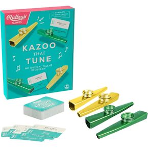 Ridley’s Kazoo That Tune Song Guessing Game – Fun Song Games for Families, Fast-Paced Game for 2-4 Players, Ages 8+ – Includes 4 Kazoos and over 200 Well-Known Tunes