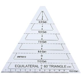 60 Degree Triangle Ruler for Quilting, 6.54 * 6.19in Triangle Quilting Ruler, Triangle Quilting Ruler Transparent for Sewing Cut Measurement DIY Tools