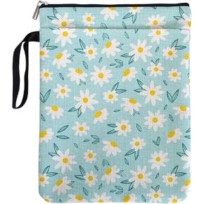 Blue Little Daisy Pattern Book Lovers Gifts Book Sleeve for Friends Sisters Godmother Readers Arrann