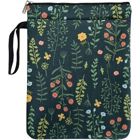 Blue Little Daisy Pattern Book Lovers Gifts Book Sleeve for Friends Sisters Godmother Readers Librarian with Zipper & Front Pocket Handle Waterproof BookCover Case Book Club Gifts Book Accessories in Saudi Arabia