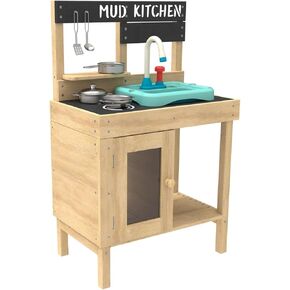 TP Toys Splash & Play Happy Chef Mud Wooden Mudd Kitchen,93.5 x 40 x 12.5 cm