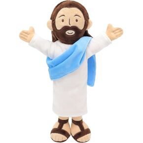 13" Jesus Plush, Jesus Stuffed Doll Plushie for Easter Christmas (Brown)