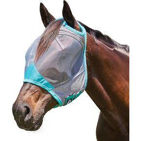 Weatherbeeta Comfitec Deluxe Fine Mesh Mask ، Black/Fringquoise ، Full