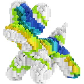 Balloon Dog Micro Building Blocks Set,DIY Unique Decoration Home,2000 PCS Building Bricks Compatible with Lego, Perfect Creative DlY Gift (White)