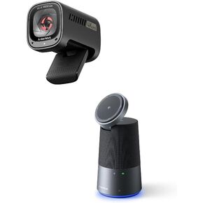 مكبر صوت ankerwork C310 & Ankerwork S600 All-In-One ، مكبر صوت بلوتوث مع الميكروفون ، شحن لاسلكي 15W QI2 15W ، إلغاء ضوضاء الذكاء الاصطناع