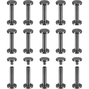 UXCELL 30PACK BRASS Chicago Procks ، 25 × 10 مم مسطح رأس المسمار الظهر الربط