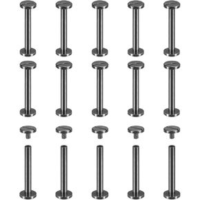 UXCELL 25PACK BRASS Chicago Procks ، 12x10mm مسطح رأس المسمار الخلفي بعد مسامير المسامير مسمار الأظافر لحزام حزام الجلود DIY ، الذهب