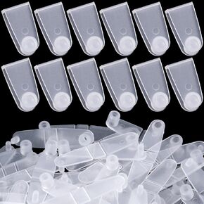 PAGOW 100 Pcs Plastic Keychain Clips, Acrylic Keychain Connector, Clear Keychain Clips for Crafts, Keychain Attachment for Office, DIY Crafts, Jewelry Making in Kuwait
