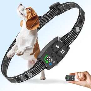 Bark Collar, 2025 AI Smart Bark Collar for Small and Medium Dogs. Barking Collar with Beep Vibration and Safe Shock Modes，7 Adjustable Sensitivity, Rechargeable, White and Black