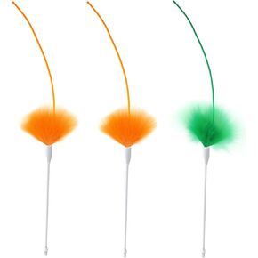 Hide and Seek Cat Toys Replacement Feather Wand for P43 (3 Pcs), Only Accessories