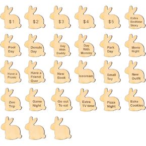 Baborui Easter Egg Tokens for Kids - 27 Pack Wooden Brunny Easter Egg Tokens مع بيض عيد الفصح البلاستيكي ، وبيض عيد الفصح الطبيعي ، لا توجد مواد حشو أرنب ، لا يوجد حشوات سلة حلوى للأطفال
