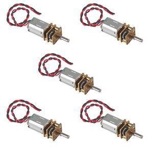 Diann 5pcs Mini Micro N20 Gear Motor DC 3V-6V السرعة البطيئة ذات السرعة المعدنية الكاملة DIY Robot Car