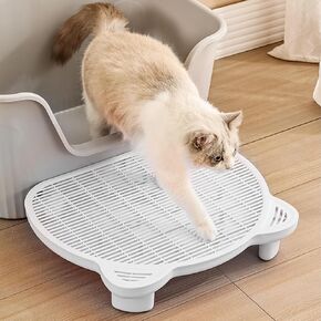 SpaceTime Cat Litter Mat Litter Trapping Mat,20.08"x15.94"x3.54"Large Dual-Layer Cat Litter Box Mat for Kitty,Floor Protection,Waterproof Urineproof(Grey)