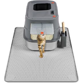 Cat Litter Mat with Stainless Steel Cat Litter Box