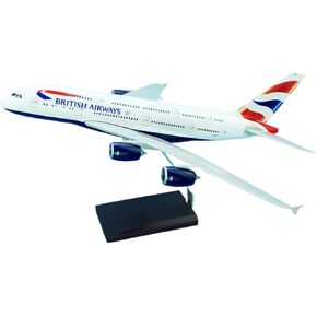 British Airways Airbus A380-800 - High Detail - Large Plastic Model Plane - 1/200 Scale - 14.5 Inch Length with Stand