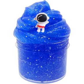 Super Galaxy Slime Kit ، Blue Glitter Slime في مجموعة متنوعة من الأشكال والقوام ، ويشمل سحر النجوم الكوني هدايا Party Slime Kit.