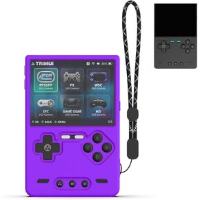 Fiopaz Silicone Protection Case for Trimui Brick Retro Retro Handheld Game Console فقط ، إكسسوارات الطوب الناعمة للجلد ، وأكمام Trimuibrick المضادة للخلع مع الحبل (Offwhite)