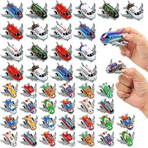 Vileafy 45 Mini Pull Airplanes Party Favors for Kids عيد ميلاد هدايا إرجاع ، ومواد غودي ، وصدري ، وزينة للحفلات للأولاد والبنات الذين تتراوح أعمارهم بين 3 سنوات