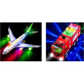 Zetz Brands Fire Fire Truck and Airplane Toy