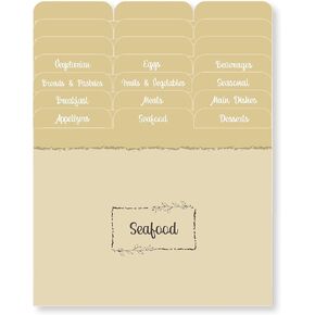 Dekali Designs 4x6 وصفات بطاقة الوصفة مع علامات التبويب | مجموعة من 24 موظفات مربع الوصفة على بطاقة تحويل بطاقة Cardstock +