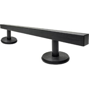 10" Fingerboard Rail-Heavy-Duty Aluminum Alloy Fingerboard Obstacle with Stabilizing Discs & Non-Slip Base, DIY Mini Skatepark Accessory for Fingerboard Players, Custom Cityscape Builders Black