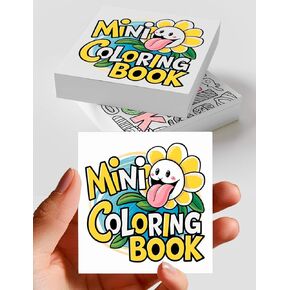 2 pack 100 pages حجم الجيب كتب التلوين المصغرة حجم سفر صغير مضحك ولطيف 3 "× 3"