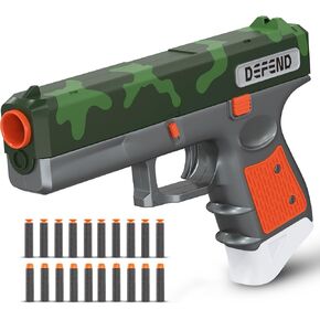 Apex Toy Gun Pistol - Foam Dart Blaster مع آلية إعادة تحميل واقعية ، 20 رغوة السهام ، تخزين 3 -Dart ومجموعة تصل إلى 50 قدمًا - خفيفة الوزن ودائم