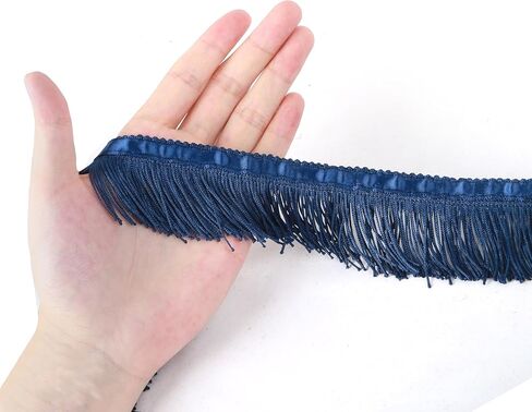 BEL AVENIR Tassel Fringe Trim 6.8 Yard x 2 Inches Sewing Fringe Trim with Blue Ribbon DIY Decoration for Clothes and Home Accessories(Red) in Saudi Arabia