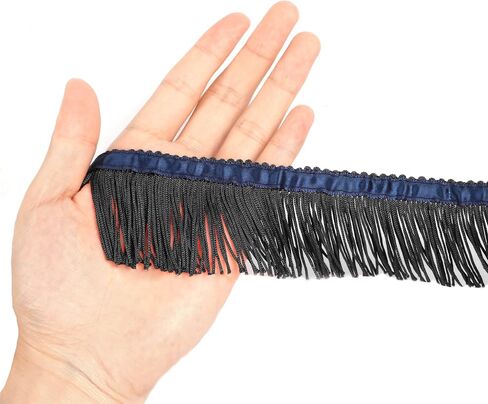 BEL AVENIR Tassel Fringe Trim 6.8 Yard x 2 Inches Sewing Fringe Trim with Blue Ribbon DIY Decoration for Clothes and Home Accessories(Red) in Saudi Arabia
