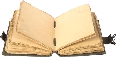 Leather Journal with unlined Deckle Edge Paper 7x5 inch and Vintage Key/Handmade Writing Notebook Diary/Bound Daily Notepad for Men & Women Medium, Sketch/Writing pad for Artists in Kuwait