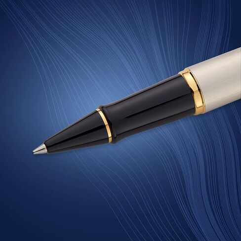 Waterman Expert Rollerball Pen ، Gloss Black مع تقليم ذهبي 23 كيلو ، نقطة رائعة ، حبر أسود ، قلم فاخر في صندوق الهدايا ، هدية رائعة لزميل العمل in Kuwait