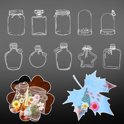 40Pcs Transparent Dried Flower Bookmarks, Dried Flower Bookmark Kit, Handmade DIY Bookmarks for Pressed Flowers, Thousand Flower Bookmark for Kids Women Men, Book Lovers in Kuwait