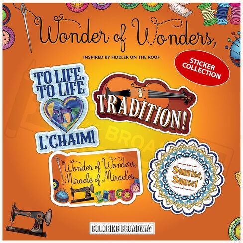 Coloring Broadway - Willkommen and Bienvenue Musical Inspired by Cabaret Broadway Theater Stickers, Musical Merchandise, Die-Cut & Bubble Free Vinyl Stickers (3" x 3" - Set of 4) in Saudi Arabia