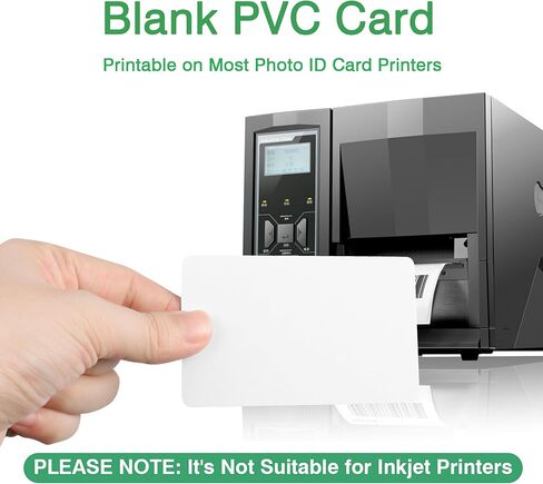 24 Pack Premium Blank PVC Cards, Graphic Blank ID Card, CR80 30 Mil White Plastic Cards for Photo ID Badge Printers in Kuwait