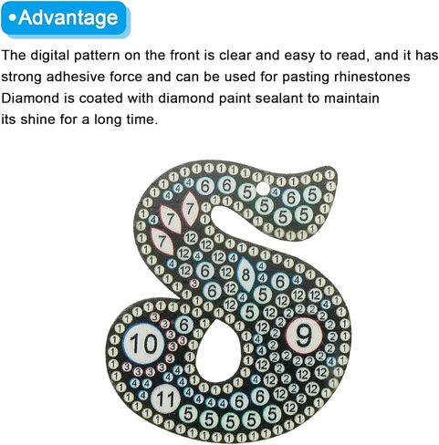 PATIKIL Diamond Art Keychains Diamond Art Painting Letters Keychains Initial Alphabet Kit DIY Crystal Rhinestones Key Chain in Kuwait